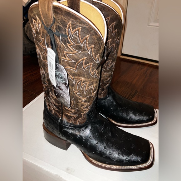 Cody James 9.5 Ostrich Skin Square toe Boots BRAND NEW NEVER WORN